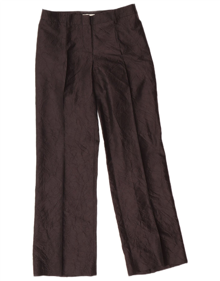 Pantaloni casual drepti GUESS pentru femei IT 42 Medium L28 L32 Mătase neagră