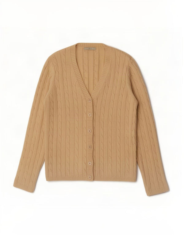 Pulover cardigan pentru femei Marks & Spencer UK 12 bumbac mediu bej