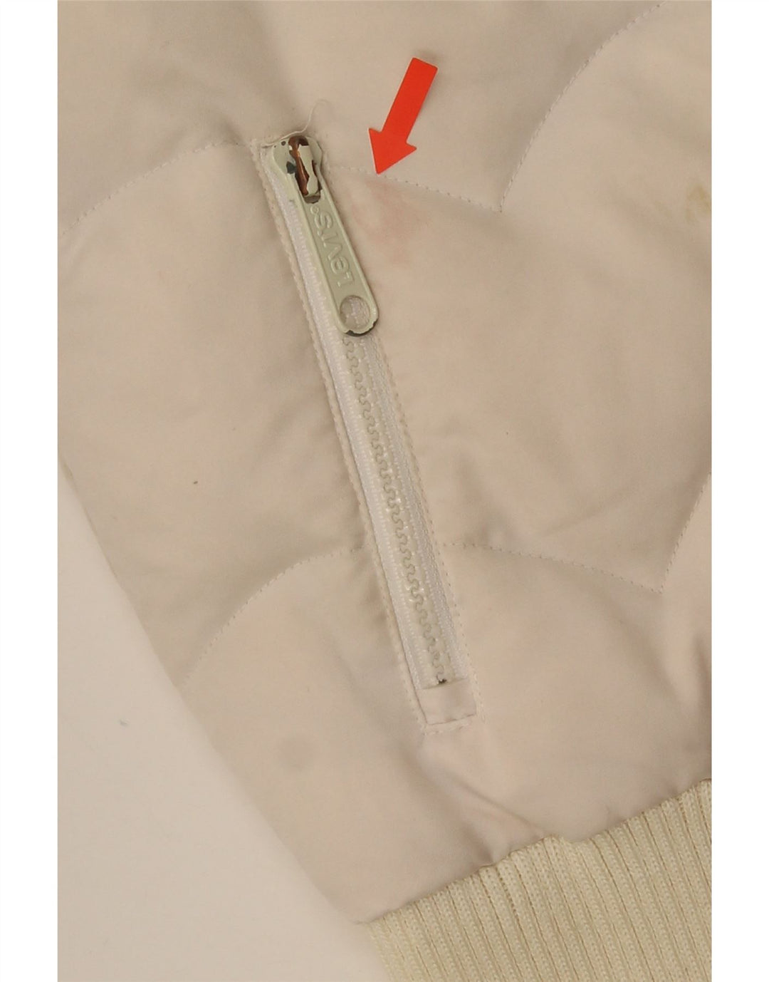 Jachetă căptușită Levi's pentru femei UK 6 XS, alb, poliester