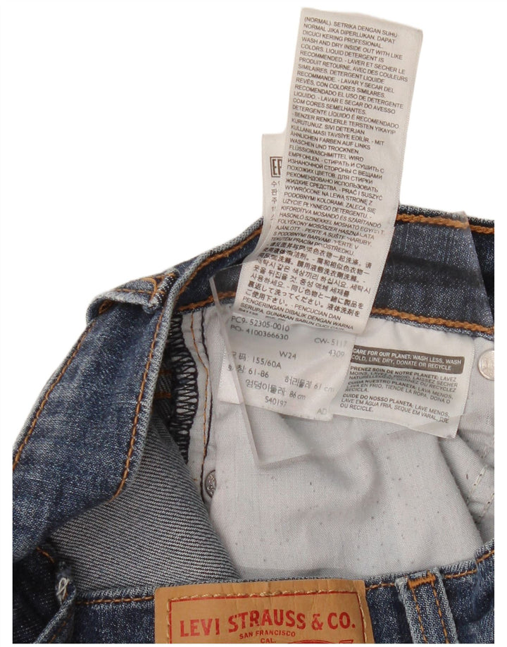 Blugi skinny Wedgie W24 L27, bumbac albastru LEVI'S