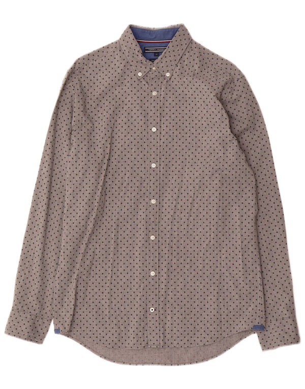 Cămașă pentru bărbați Tommy Hilfiger New York Fit Medium Gri Geometric