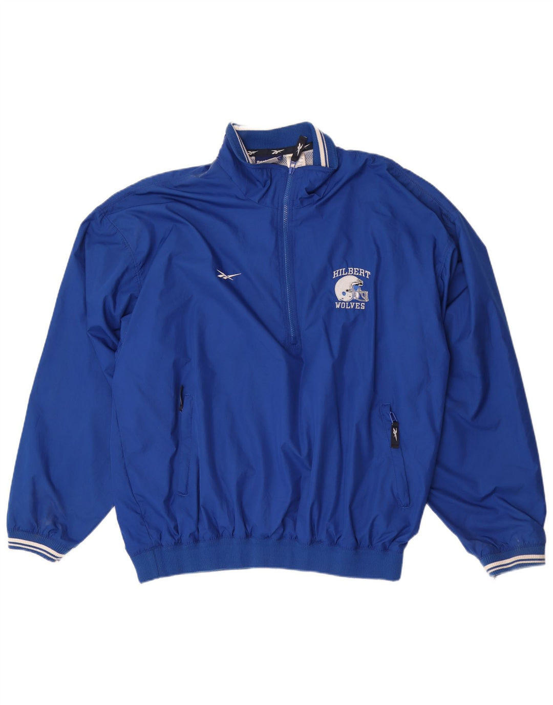 Jachetă de trening cu pulover grafic Reebok pentru bărbați, XL, poliester, albastru