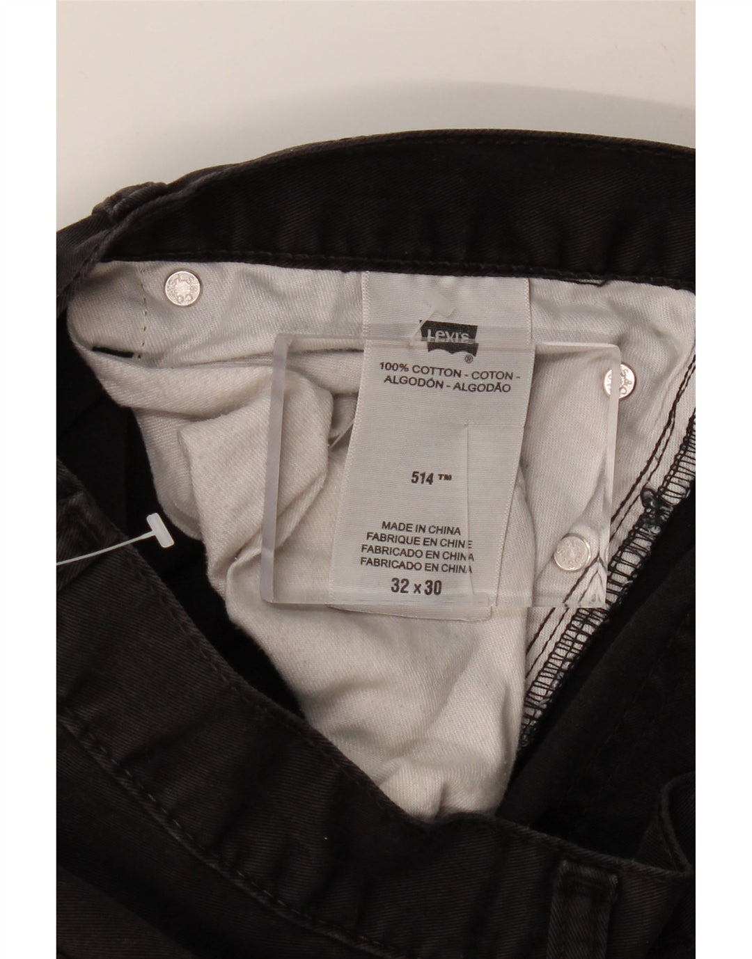 Blugi drepti pentru bărbați LEVI'S 514 W32 L30 bumbac negru