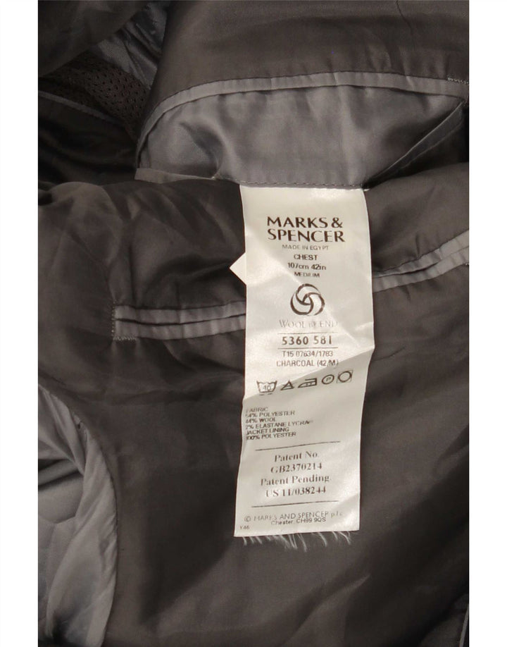 Marks & Spencer jachetă pentru bărbați cu 3 nasturi, UK 42, mare, gri, poliester