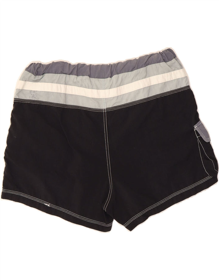DIADORA Mens Graphic Swimming Shorts Large  Black Colourblock Polyamide Vintage Diadora and Second-Hand Diadora from Messina Hembry 