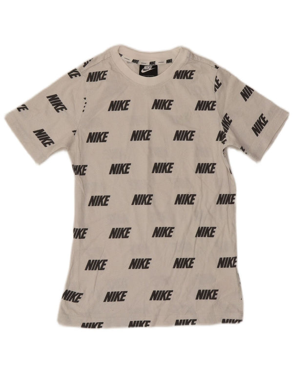 Tricou grafic Nike pentru băieți Top 12-13 ani, mare, alb, bumbac