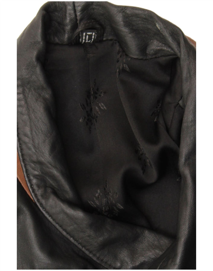 Palton din piele pentru bărbați VINTAGE UK 40, mare, neagră