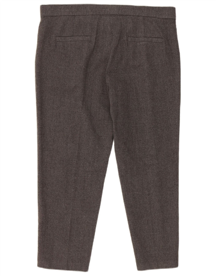 Pantaloni de costum Capri pentru femei Escada EU 40 Mediu L34 L23 Lână gri