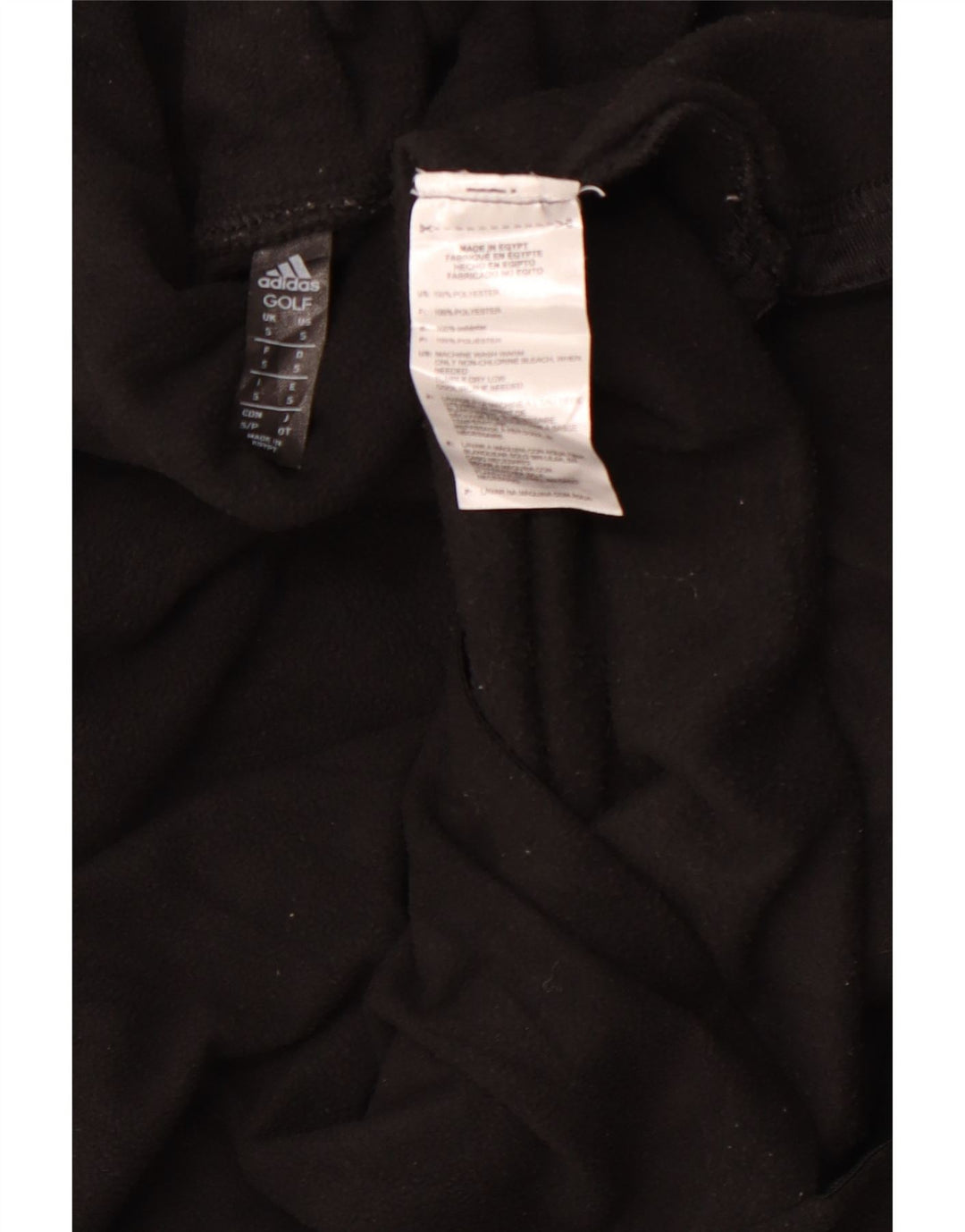 Pulover pentru femei Adidas cu gât rulat din lână UK 10 Poliester negru mic