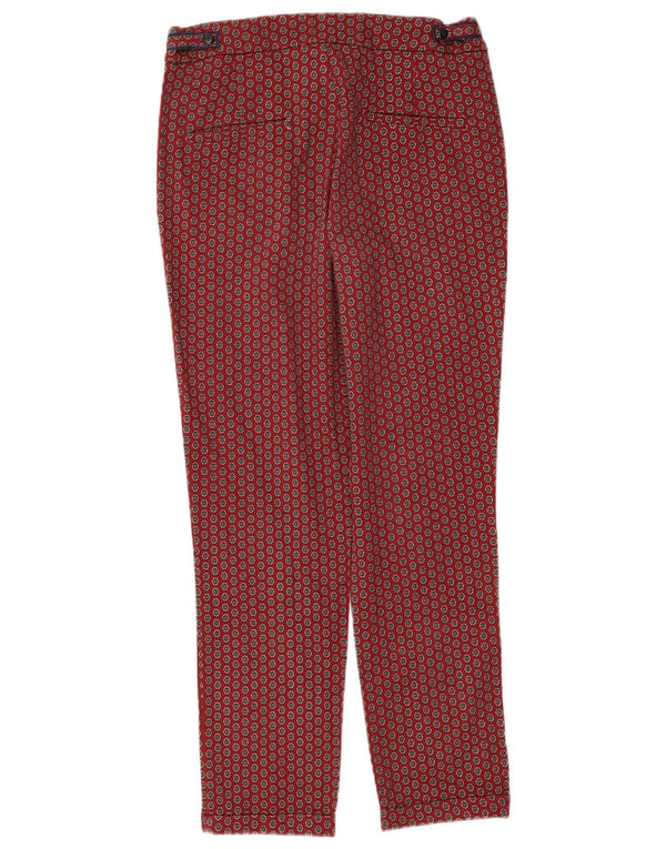 Pantaloni Chino Drepți Trafaluc pentru Damă Zara Mediu L28 L28 Roșu Geometric