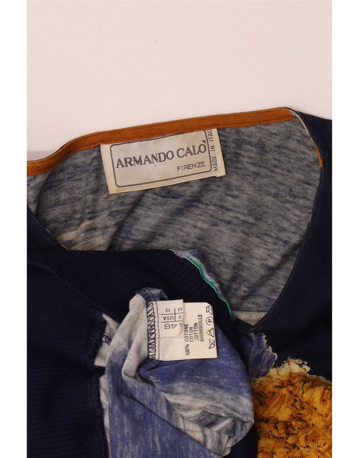 Bluză cu model abstract pentru femei Armando Calo Top IT 46 Mare bleumarin