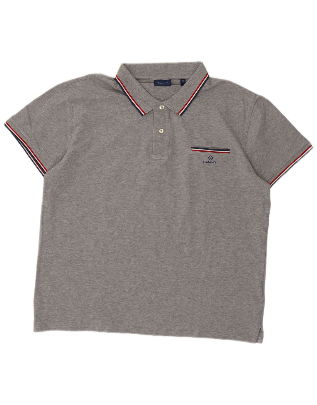 Tricou polo pentru bărbați Gant 2XL bumbac gri