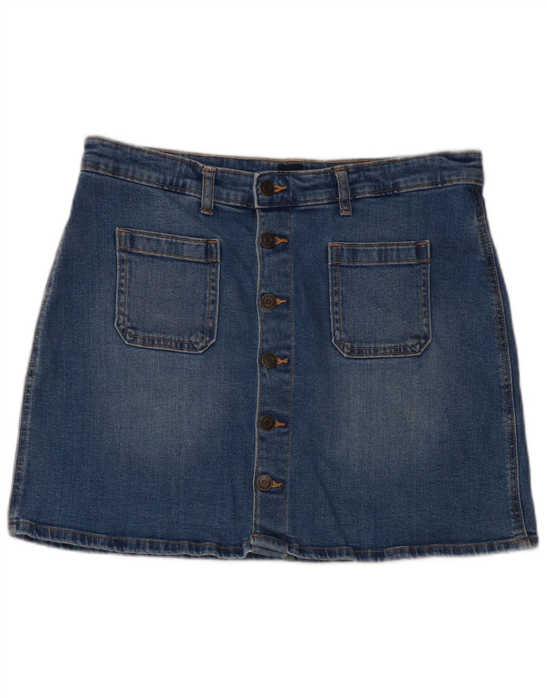 Fusta mini denim pentru femei Gap UK 16 mare W34 bumbac albastru