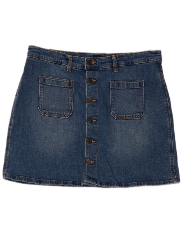 Fusta mini denim pentru femei Gap UK 16 mare W34 bumbac albastru
