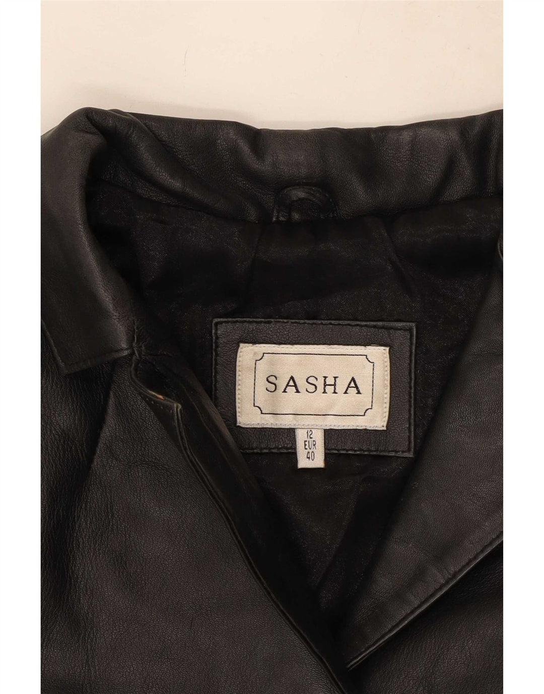 Jachetă de piele pentru femei Sasha UK 12 Medium Black