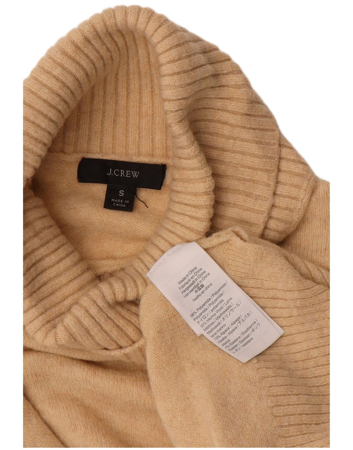J. CREW Pulover supradimensionat cu gât rulat pentru femei UK 10 Mic Bej