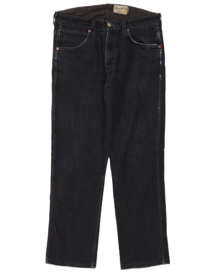 Blugi drepti pentru bărbați Wrangler W32 L28 bumbac negru