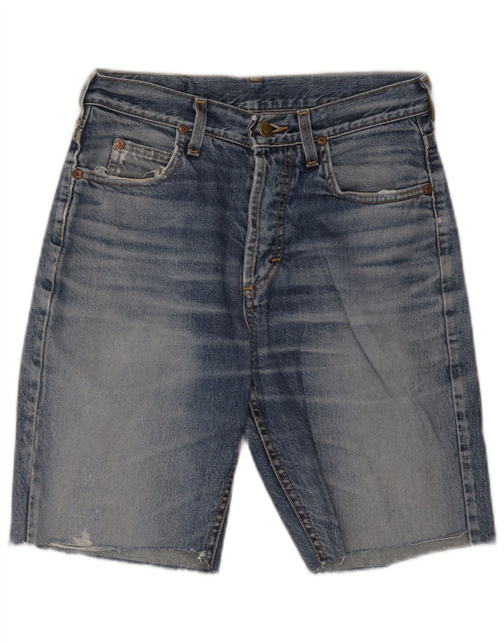 Pantaloni scurți din denim învechit Chicago pentru bărbați Lee W30, bumbac albastru mediu