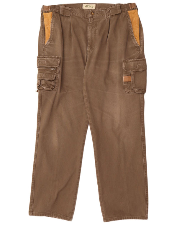 Pantaloni Cargo Drepți Bărbați Orvis W38 L32 Maro Bumbac