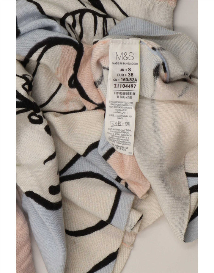 Bluză pentru femei Marks & Spencer UK 8 Small Blue Floral Bumbac