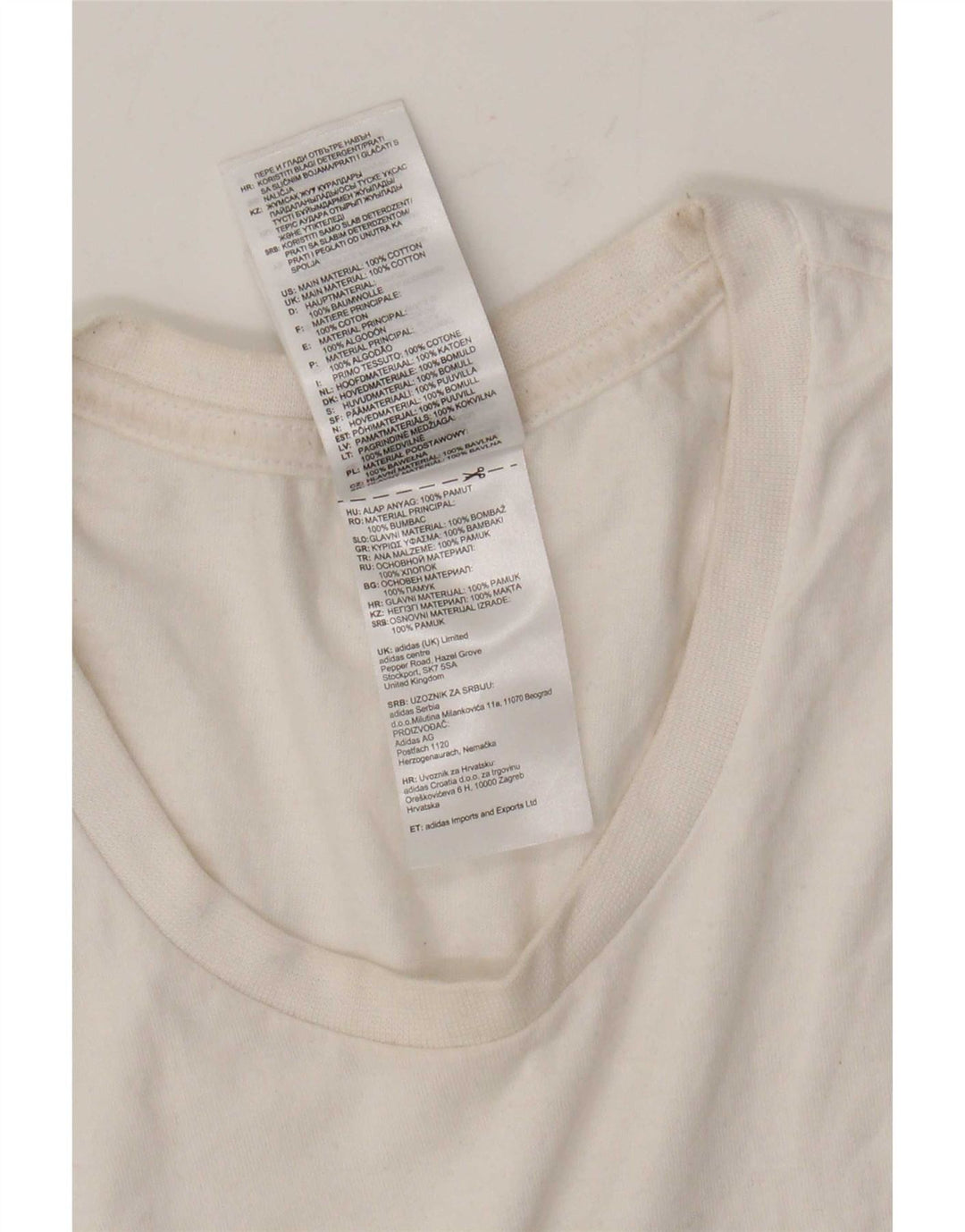 Tricou grafic pentru bărbați Adidas Top Medium White Bumbac