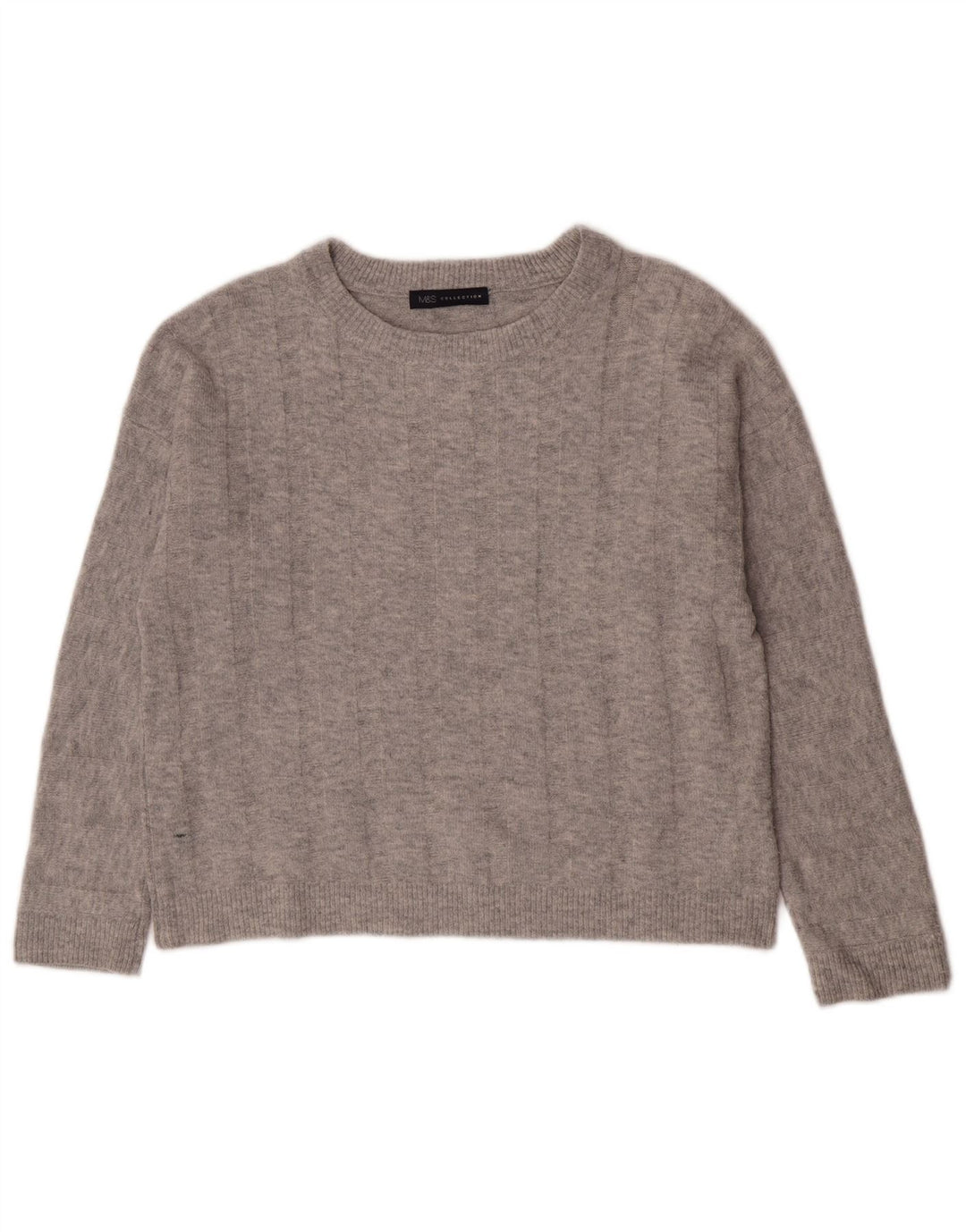 Marks & Spencer Pulover supradimensionat pentru femei cu gât de barcă UK 10 Small Gri