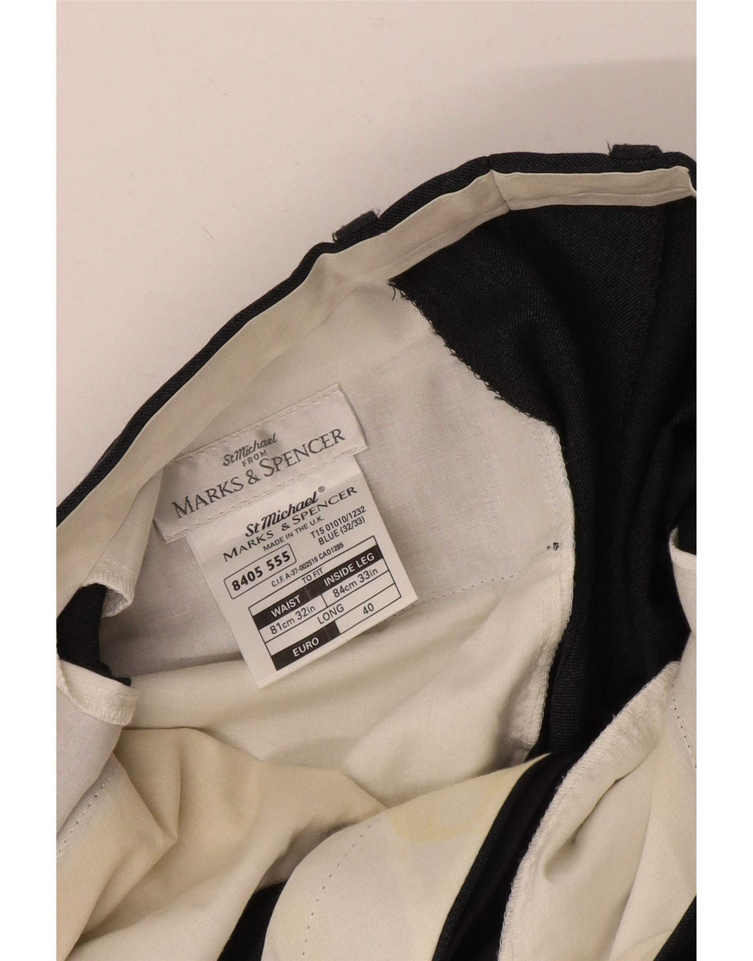 Marks & Spencer Pantaloni drepți pentru bărbați St. Michael W32 L33 bleumarin