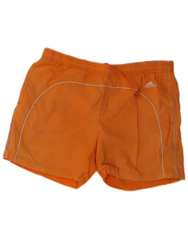 Pantaloni scurți de înot Adidas pentru bărbați, nailon mare portocaliu