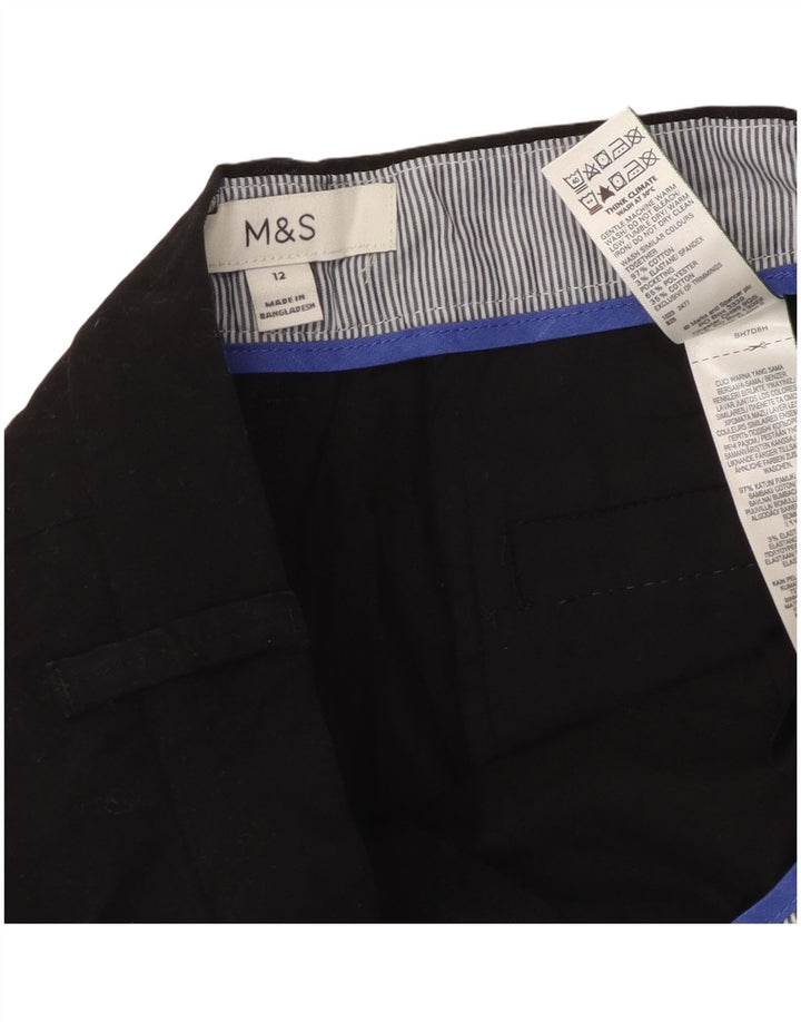 Pantaloni scurti chino pentru femei Marks & Spencer UK 12 Medium W30 Bumbac negru