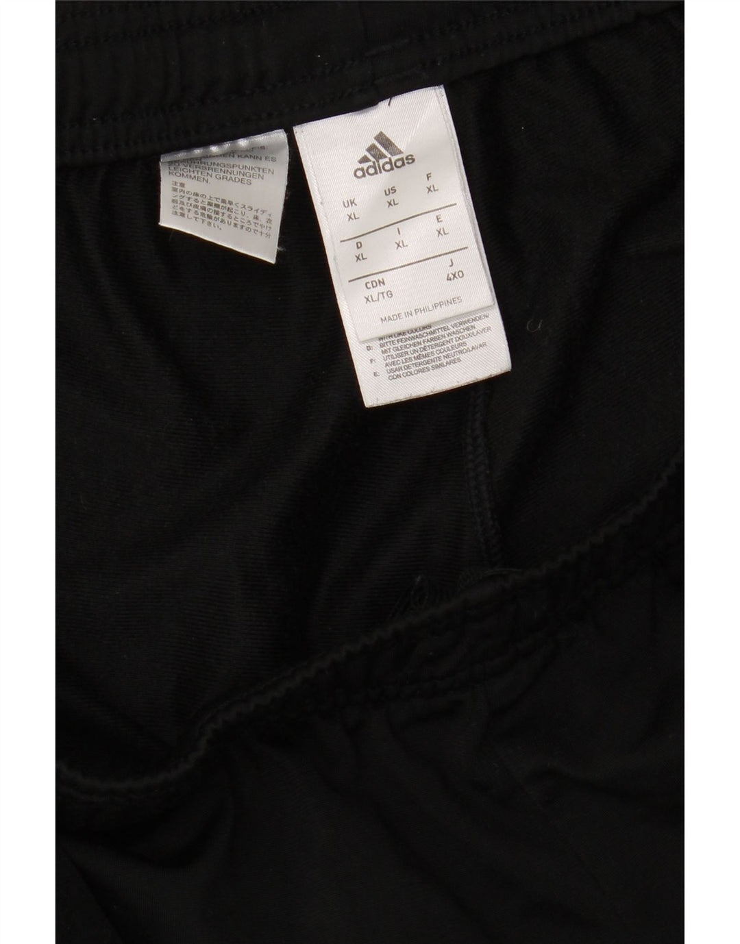ADIDAS Mens Crop Tracksuit Trousers XL  Black Polyester