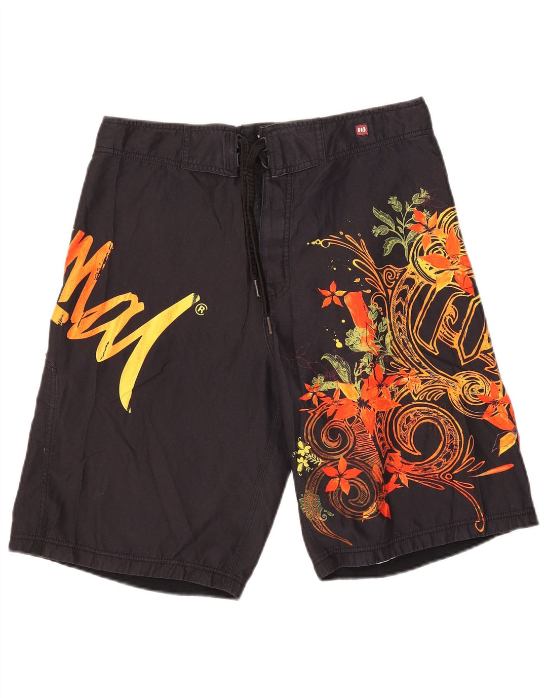 Pantaloni scurți de înot cu grafic pentru bărbați Animal Mediu, negru, floral, poliester