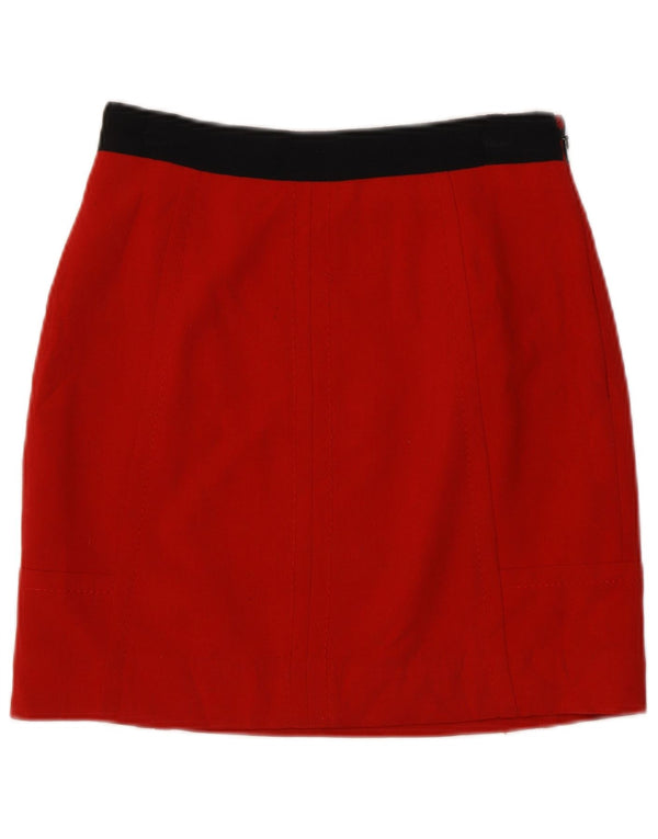 Fusta mini Coast pentru femei UK 8 Small W26 Red Colorblock Poliester