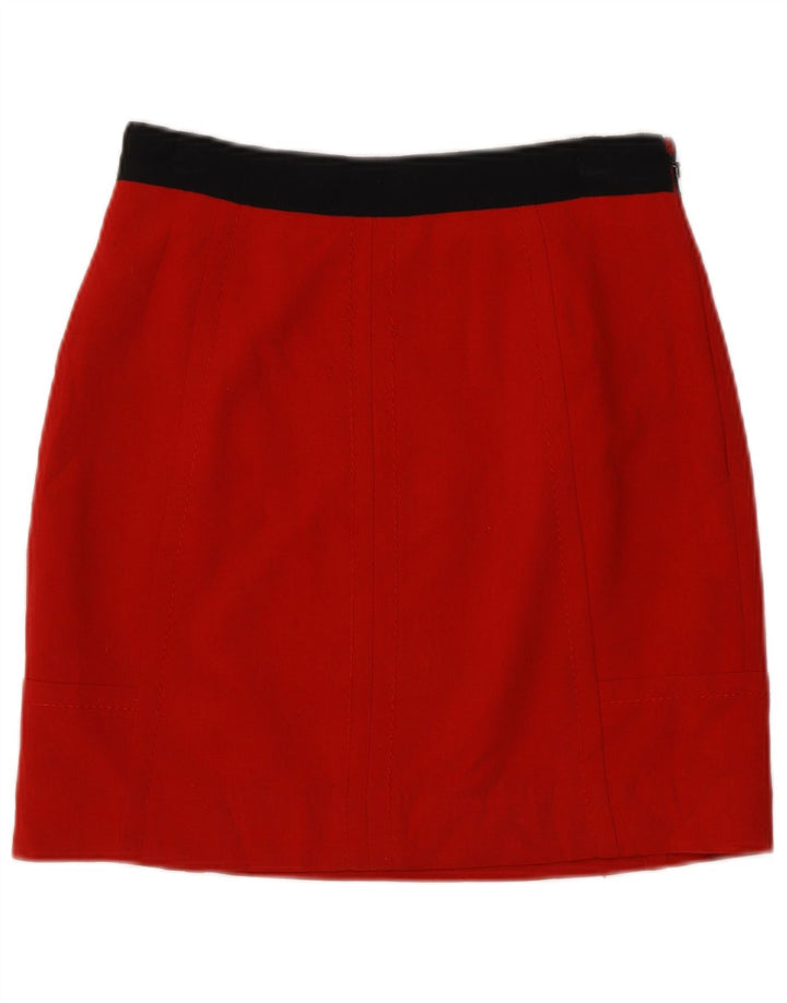 Fusta mini Coast pentru femei UK 8 Small W26 Red Colorblock Poliester
