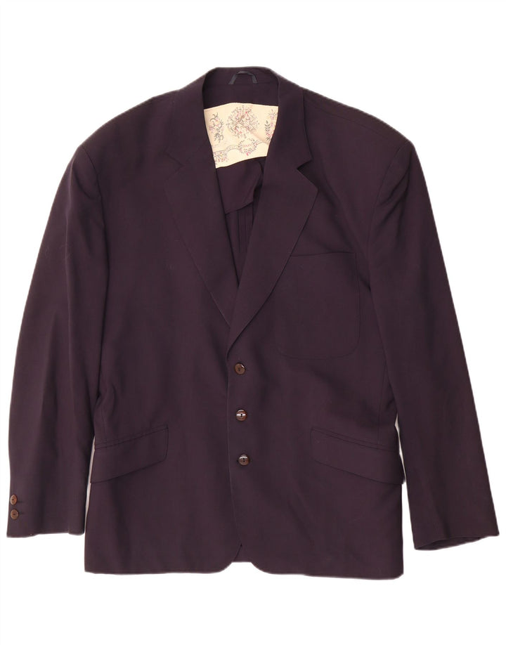 Blazer Vintage pentru bărbați cu 3 nasturi IT 50 Lână mare albastru bleumarin