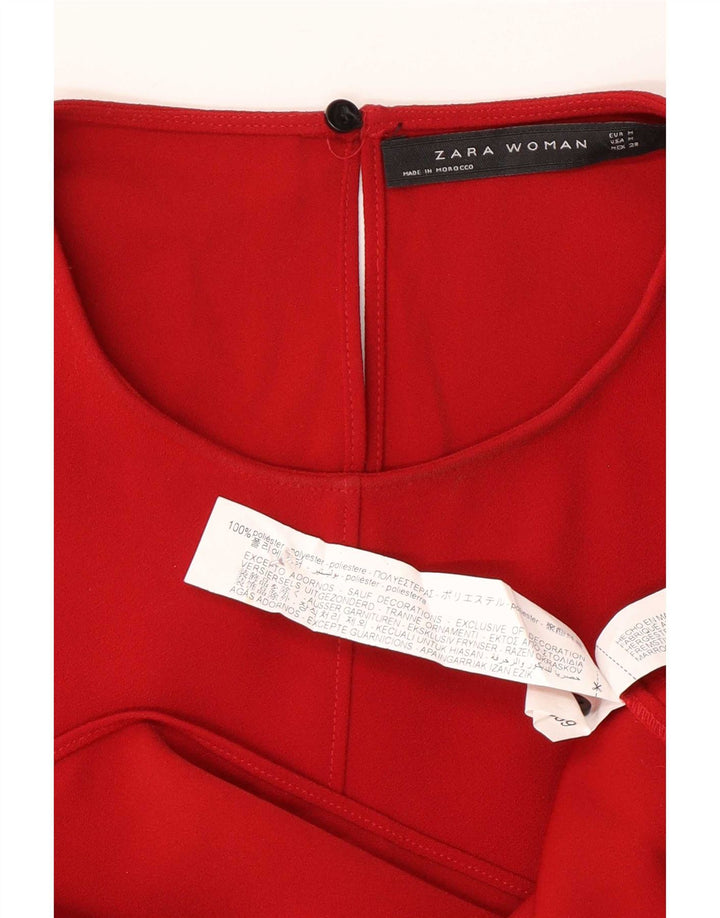 Rochie Maxi pentru Damă Zara UK 14 Poliester Roșu Mediu