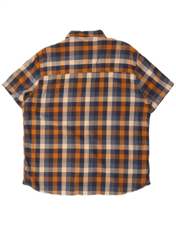 Cămașă cu mânecă scurtă pentru bărbați Mountain Warehouse 3XL, bumbac cu carouri multicolore
