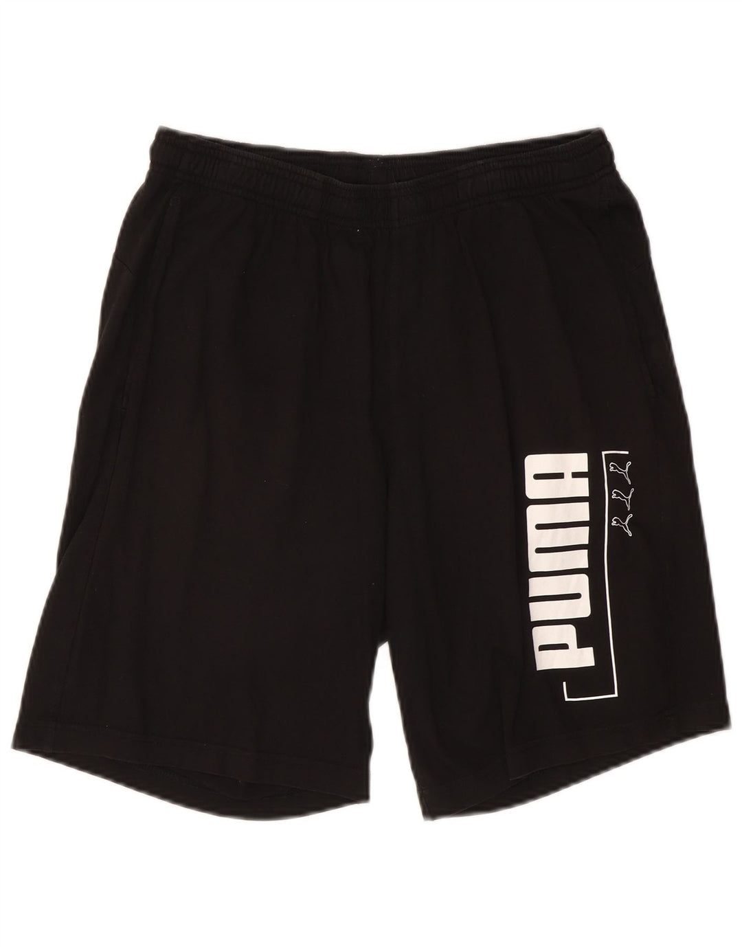 Pantaloni scurți sport grafic PUMA pentru bărbați, mari, negru, bumbac