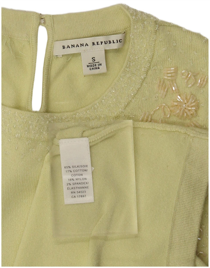 BANANA REPUBLIC Vest Top pentru femei UK 10 Small Green Silk