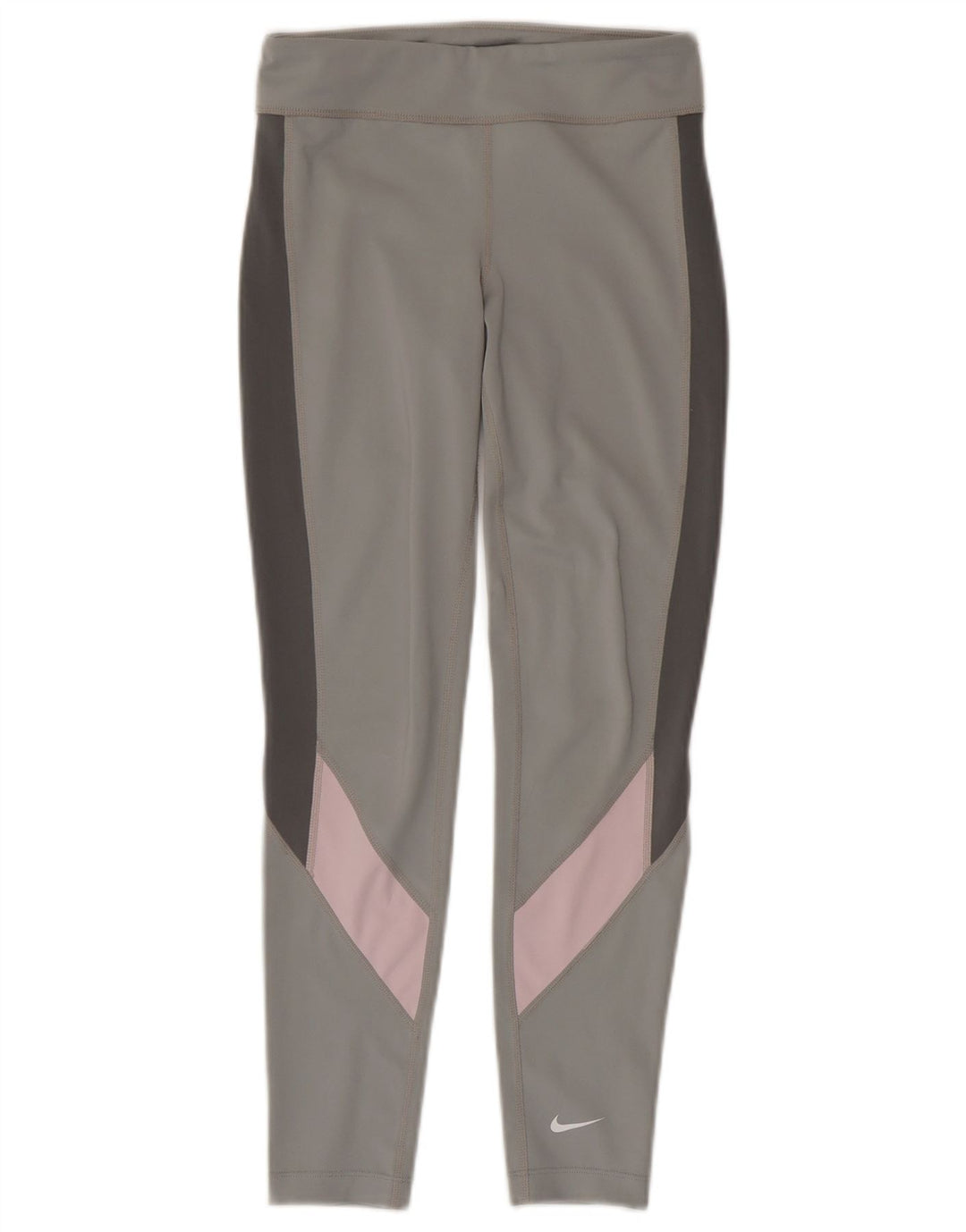 Leggings Dri Fit NIKE pentru fete 10-11 ani, gri mediu, poliester color bloc