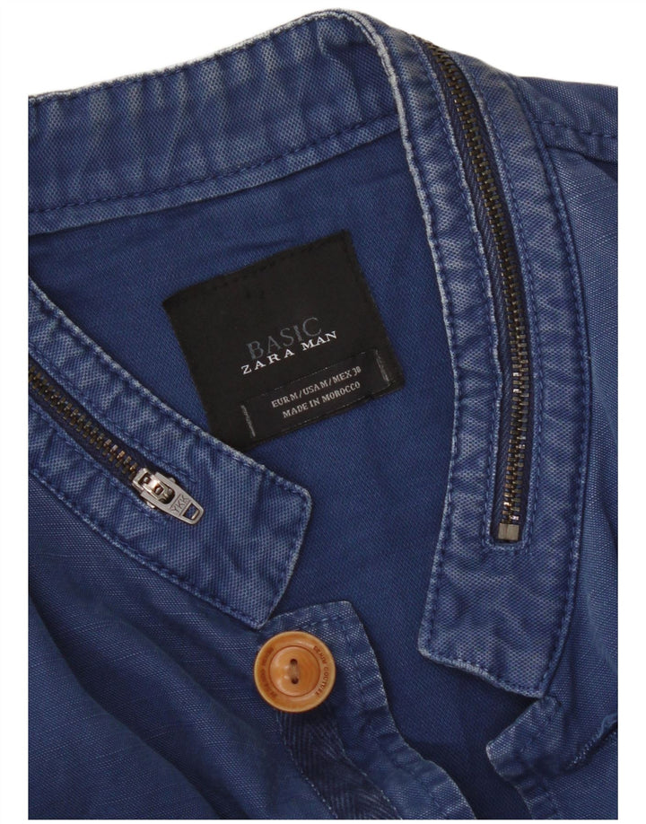 Blazer pentru bărbați Zara, cu 5 nasturi, UK 38, albastru mediu
