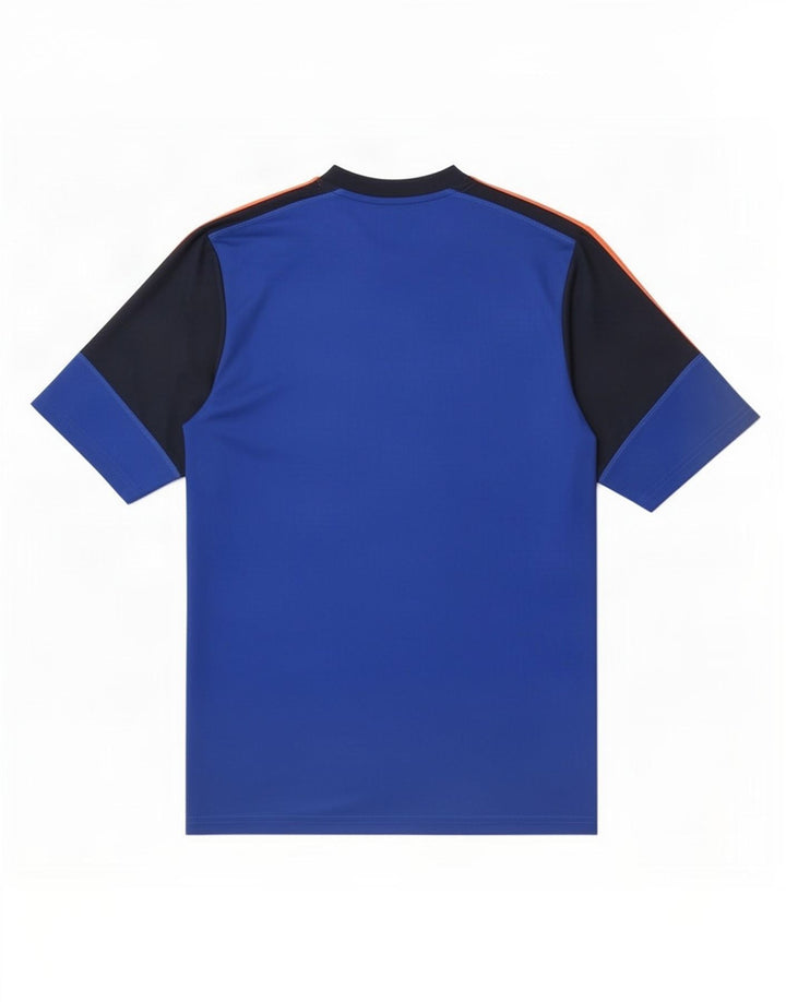 Tricou Adidas Climalite pentru bărbați Top mare, albastru, poliester color bloc
