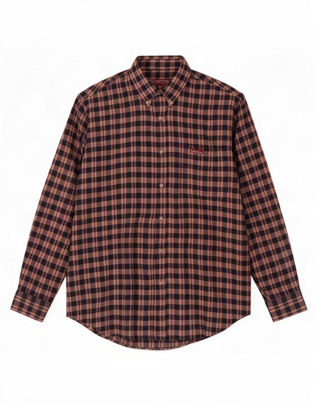 Cămașă de flanel pentru bărbați Marlboro Classics XL, maro, carouri