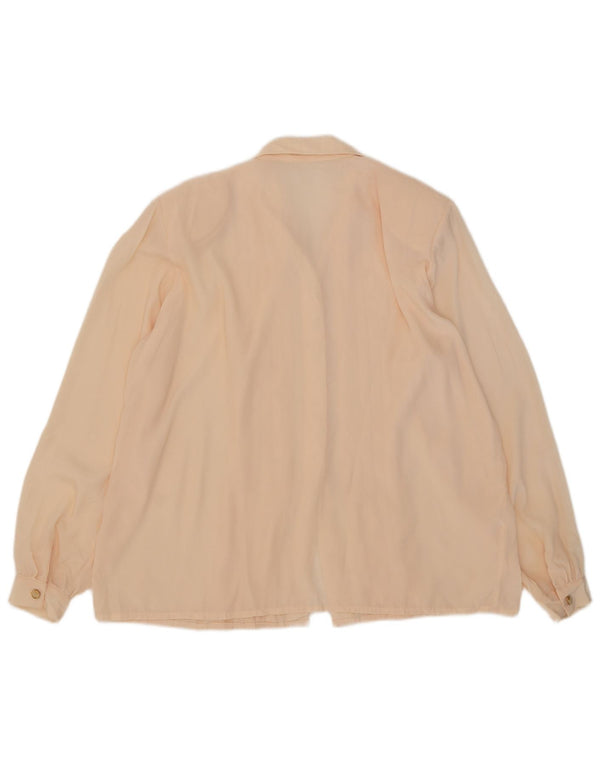 Bluză de damă vintage cămașă supradimensionată UK 18 XL roz