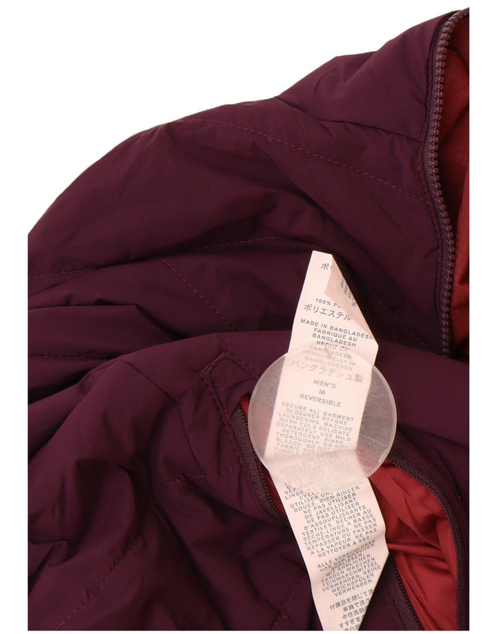 Jachetă reversibilă cu glugă pentru bărbați Eddie Bauer Marea Britanie 38 Nylon Burgundy mediu