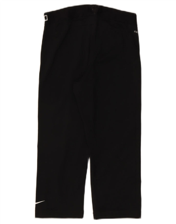 Leggings Nike Dri Fit Graphic Capri pentru femei UK 12 Poliester mediu negru