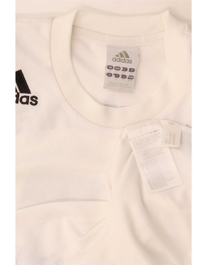 Tricou grafic pentru bărbați Adidas Top mic poliester alb