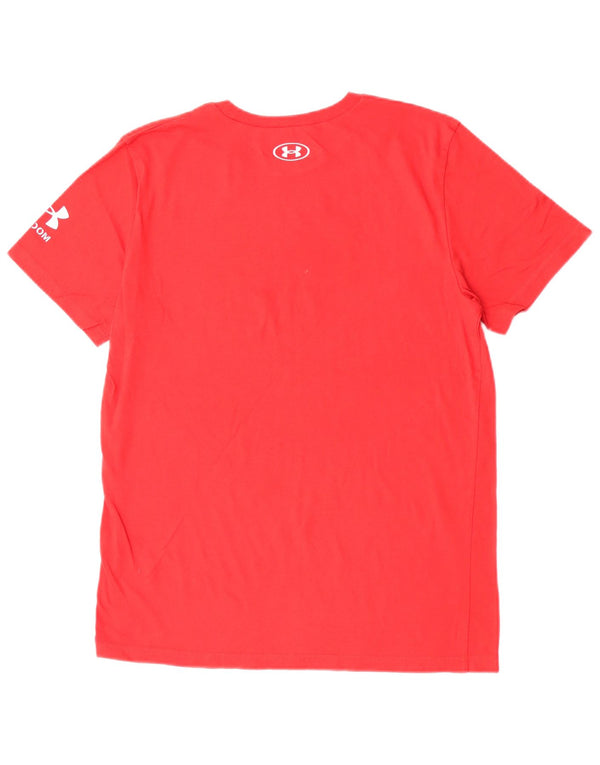 Tricou grafic Under Armour pentru băieți Top 13-14 ani XL bumbac roșu