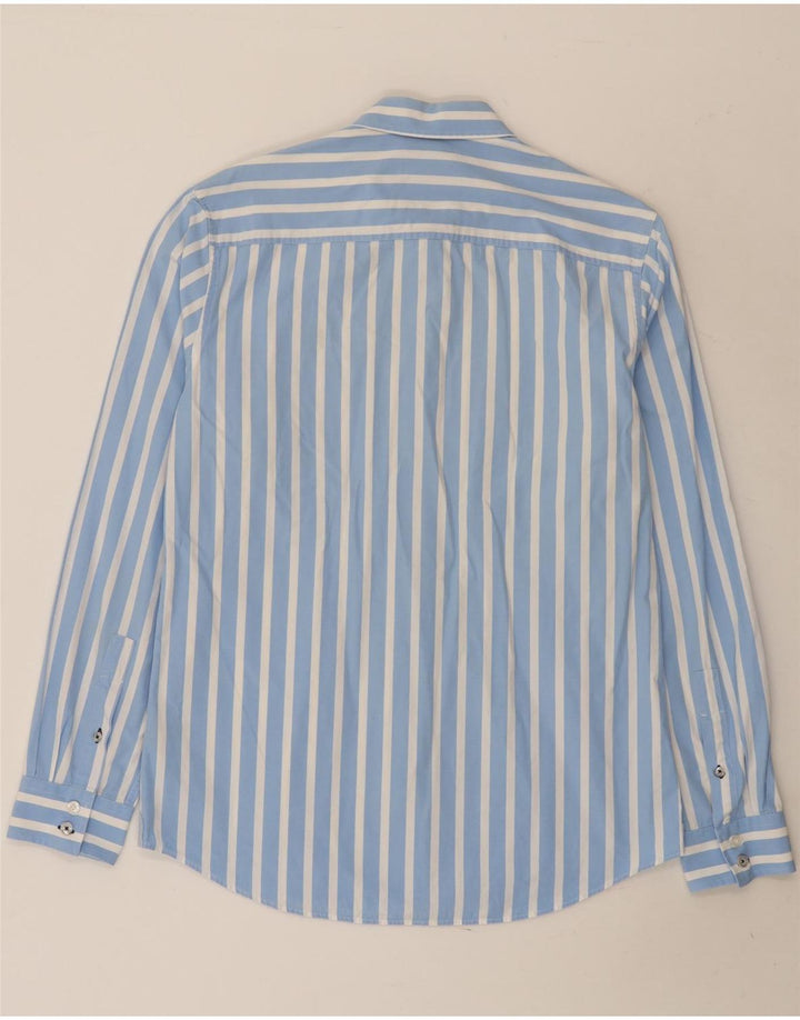 Crew Clothing Cămașă pentru bărbați Bumbac cu dungi albastre medii