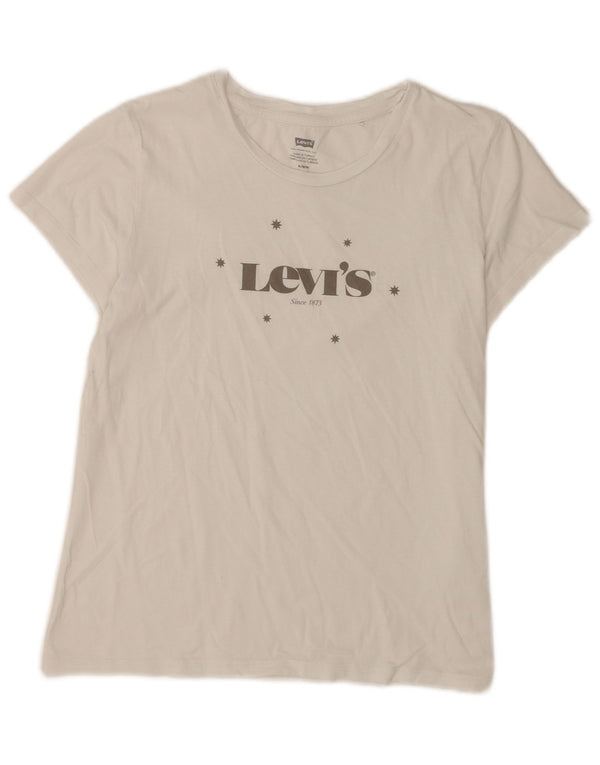 Tricou grafic Levi's pentru femei Top UK 12 Medium White Bumbac
