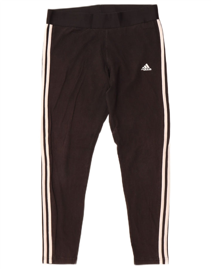 Leggings pentru femei Adidas UK 16/18, mare, negru, bumbac